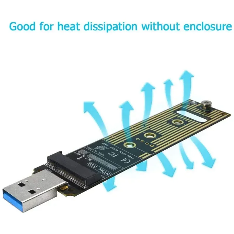 Adaptador M.2 NVME SSD a USB 3,1 PCI-E a USB-A 3,0 tarjeta convertidora interna 10Gbps USB3.1 Gen 2 para Samsung 970 960/para Intel nuevo - imagen 4