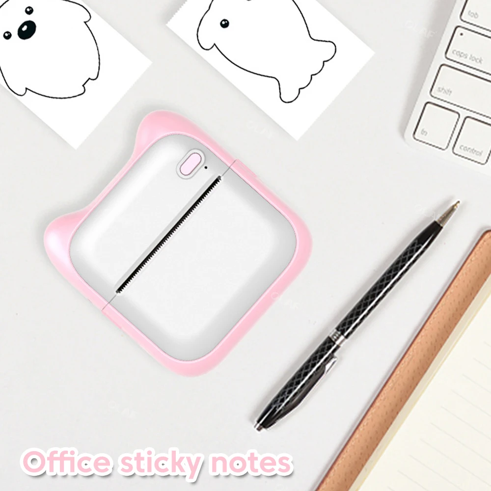 Elough-Mini Impresora de etiquetas Portátil, máquina de impresión térmica autoadhesiva inalámbrica, sin tinta, para Android e IOS - imagen 5