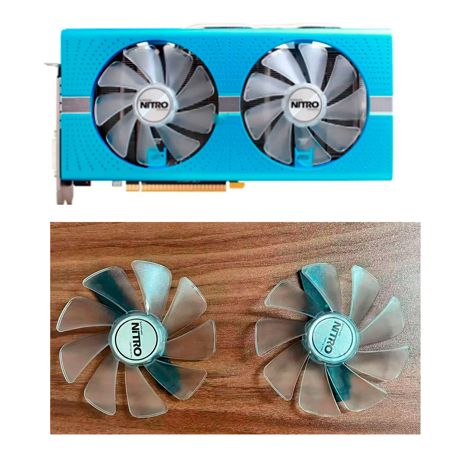 FD10015M12D CF1015H12D RX 590 580 480 470 570 ventilador enfriador GPU para zafiro RX470 RX590 RX580 RX480 RX570 NITRO ventilador de edición especial - imagen 2