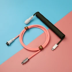 LANO Cable USB-C para Teclado Mecánico con Conector Aviador Metálico