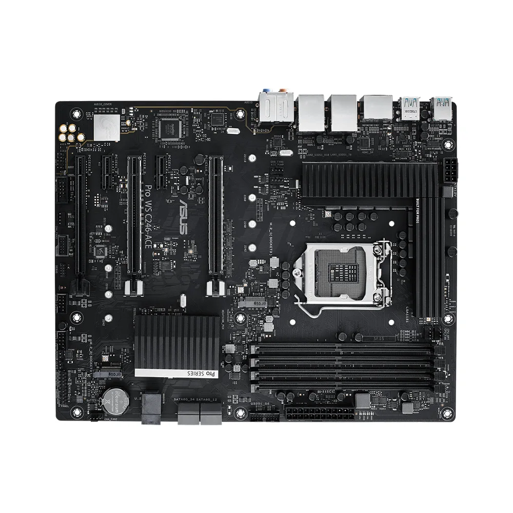 Placa base para estación de trabajo ASUS PRO WS C246-ACE LGA 1151 C246 DDR4 128GB compatible con Core i3-8100 9100 8400 9400F 9700K E-2134 2288 - imagen 3