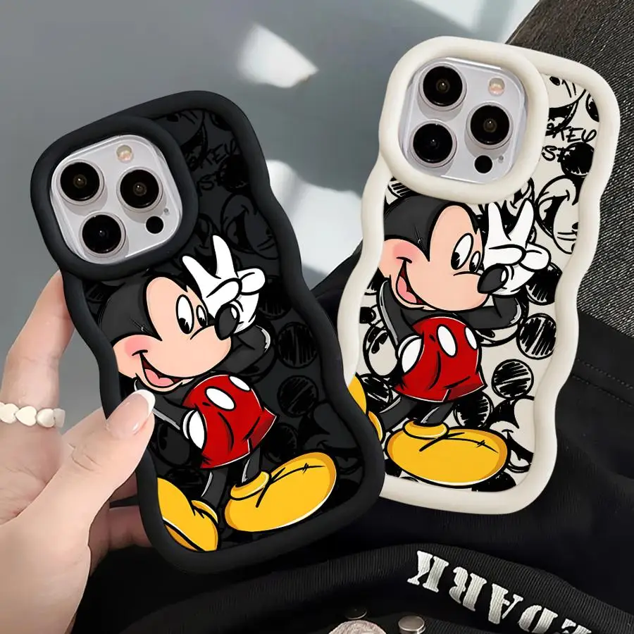 Funda divertida de Mickey Mouse de Disney para Xiaomi Redmi Note 9s 9 10 11 12 Pro 10Lite 8 10s 14 13 14 Pro Plus, funda suave