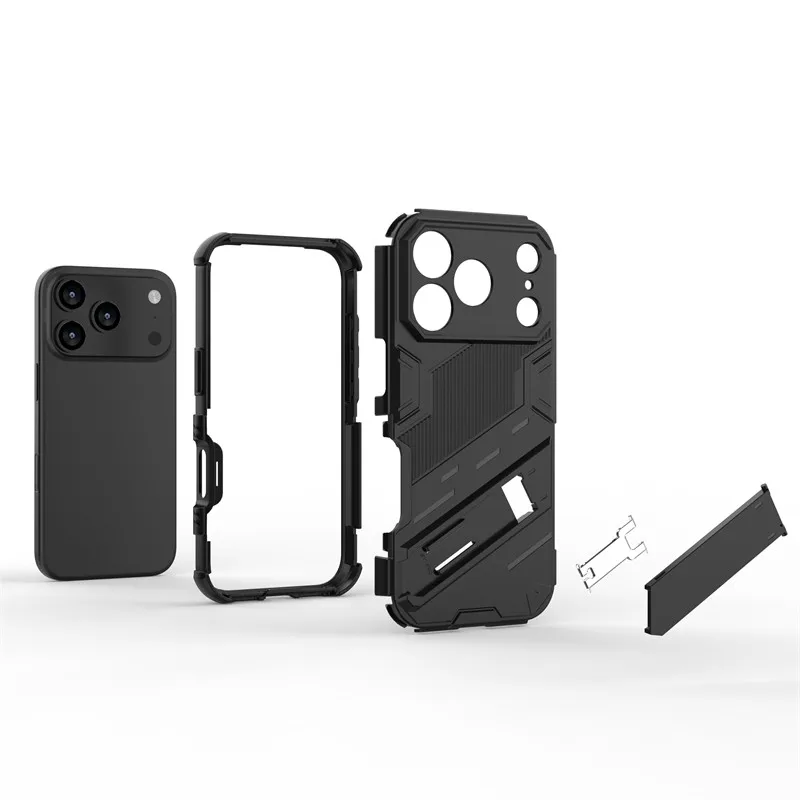 Para iPhone 17 Pro Funda iPhone 17 Pro Funda estilo Punk soporte protector de parachoques Funda protectora para teléfono para iPhone 17 Pro Max Air Funda - imagen 5