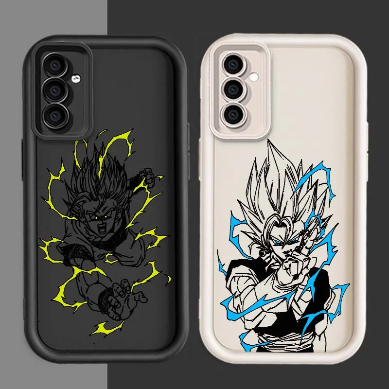 D-Dragon Ball Son Goku Fun Anime para Samsung A71 A56 A55 A54 A53 A51 A35 A32 A31 A16 A15 A06 cubierta de la caja del teléfono de la escalera del ojo
