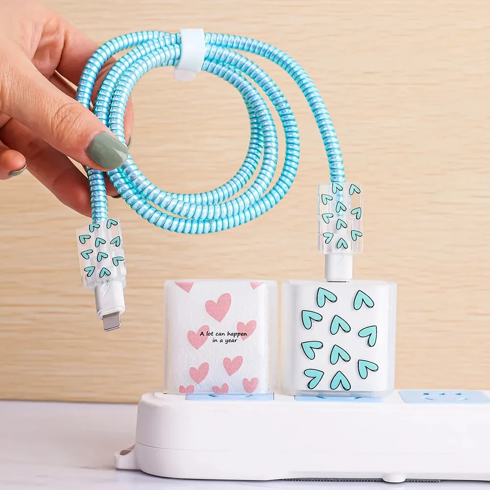 Funda para Apple 18/20W Protector de Cable de cargador para iPhone 15/14/13 cubierta de protección de carga Original Protector enrollador de línea de datos - imagen 3