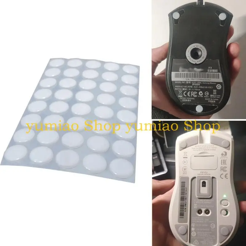 587B 40 Uds pegatina para los pies del ratón patines borde redondo para ratones G1 MX300 100 M210 M-180 - imagen 2