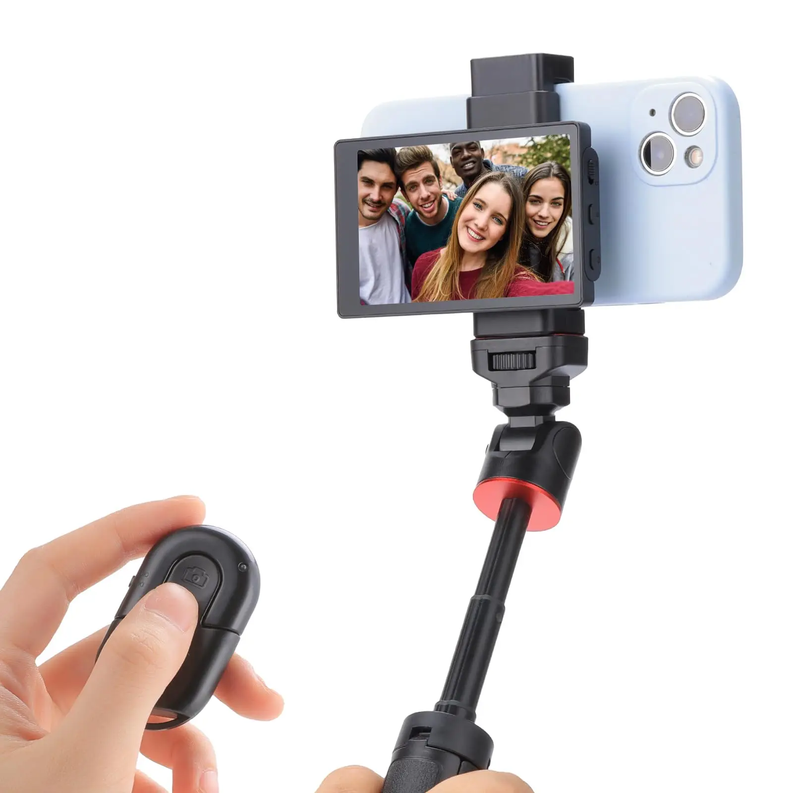 KingMa Mini monitores sincronización cámara trasera pantalla Selfie para iPhone Vlog Selfie Monitor pantalla con Clip magnético y control remoto Bluetooth - imagen 5