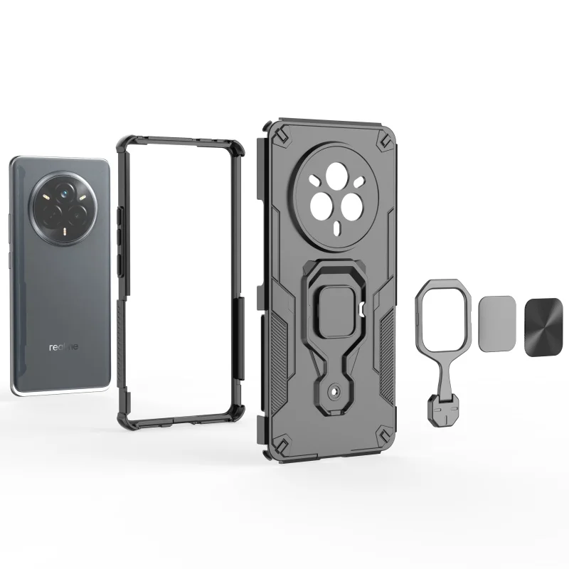 Para funda Realme 14 Pro funda OPPO Realme 14 Pro Capas lente protectora a prueba de golpes soporte de anillo magnético para Fundas Realme 14 Pro - imagen 4