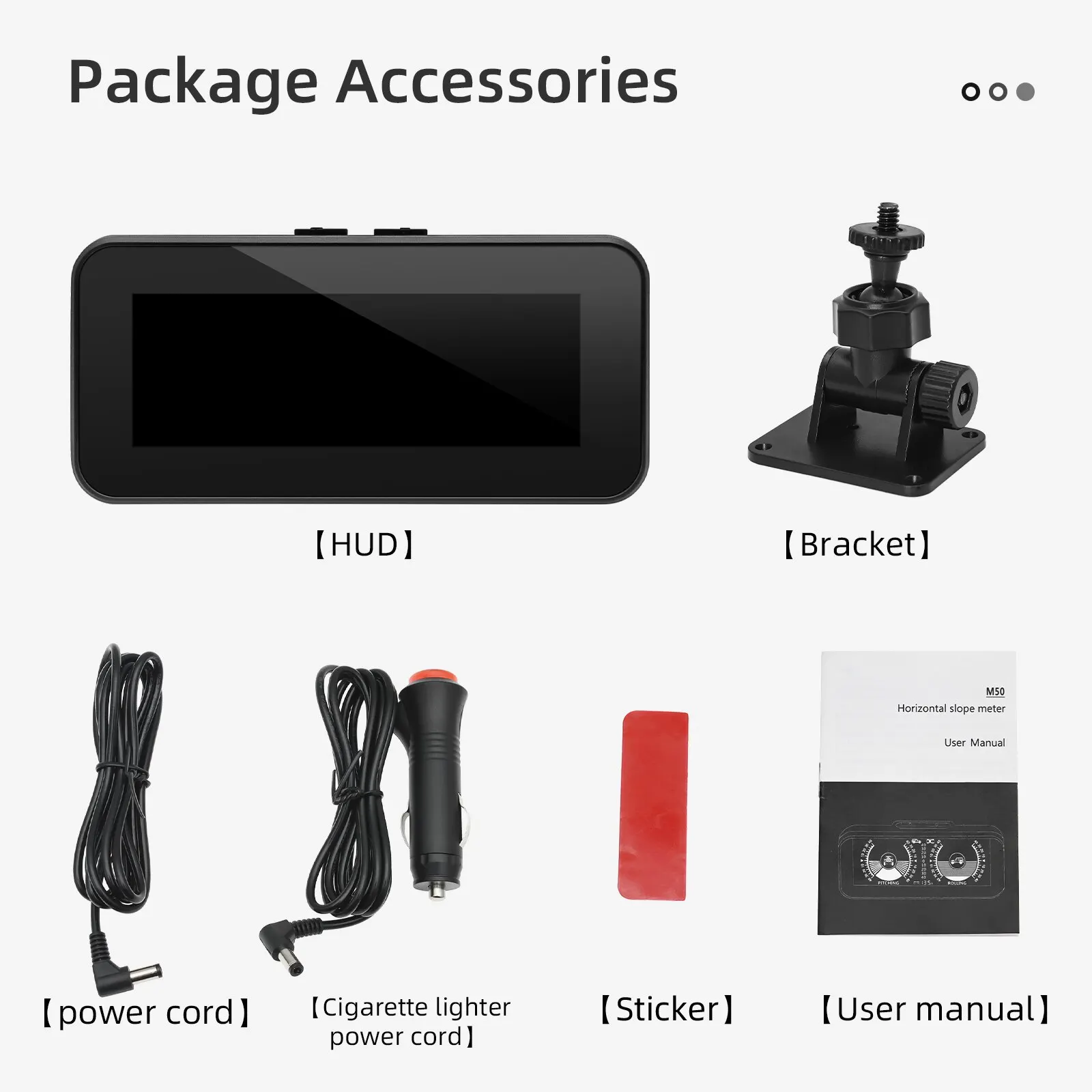 Medidor de pendiente AD M50 HUD todoterreno GPS inclinómetro inteligente pantalla Digital rollo de inclinación ángulo de paso inclinómetro voltaje inteligente automático - imagen 5
