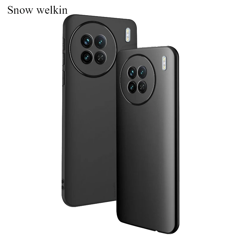 Para Vivo X90 X90S negro TPU Ultra fino suave funda de teléfono de silicona para Vivo X90 Pro Plus X90S fundas traseras - imagen 2