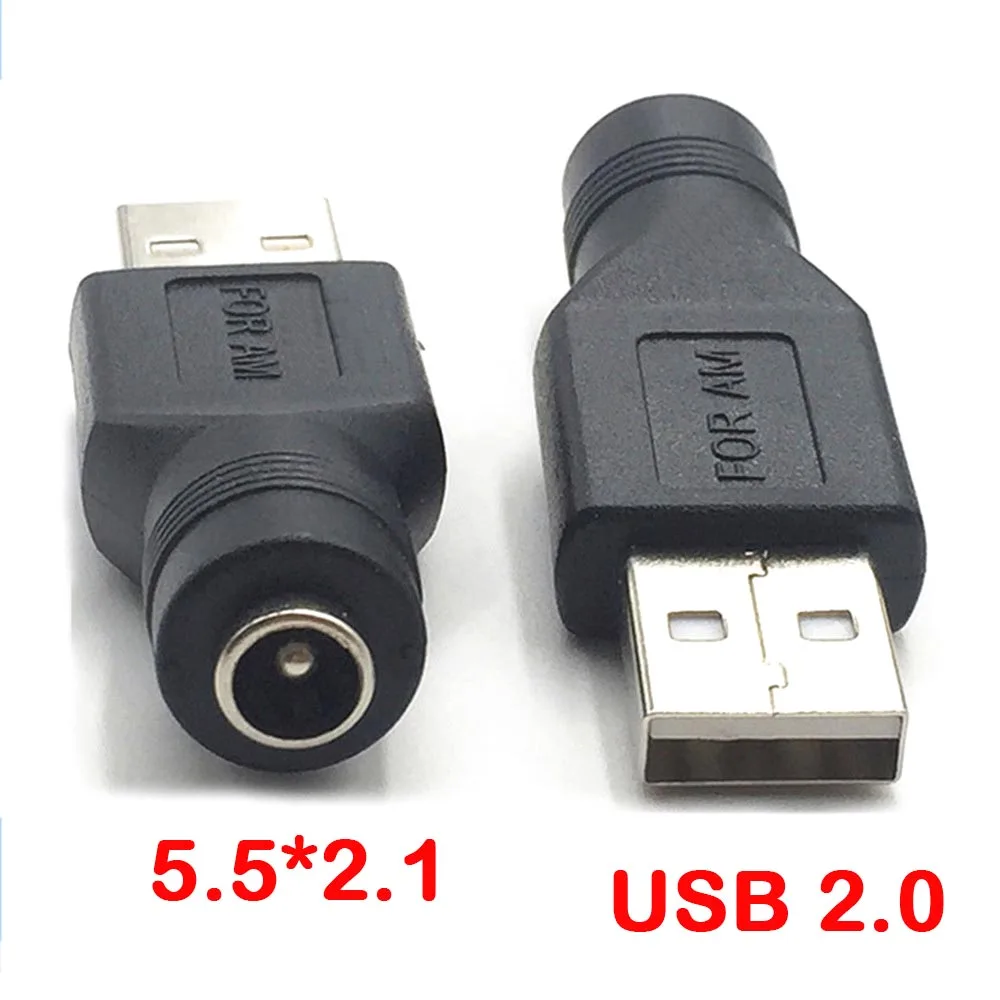 Conector de alimentación hembra CC 5,5*2,1mm a USB 2,0 macho mirco mini tipo c enchufe macho Jack 5V conector adaptador convertidor para ordenador portátil - imagen 2