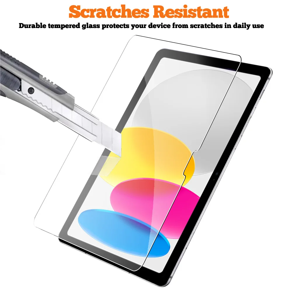 Paquete de 2 protectores de pantalla para iPad de 10. a generación, vidrio templado ultra transparente para iPad 10 2022, accesorios, película 9H de 10,9 pulgadas - imagen 2