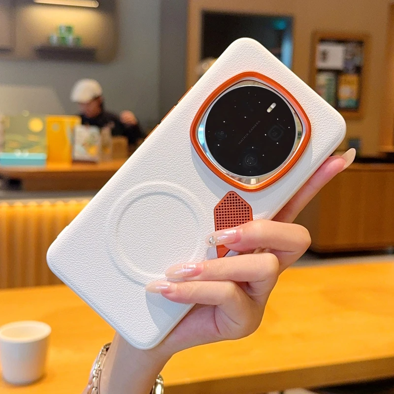 Funda para Honor Magic 7 6 GT Pro, cubierta magnética de cuero similar a la piel, cubierta de disipación de calor para Huawei Honor Magic7 Lite X9C