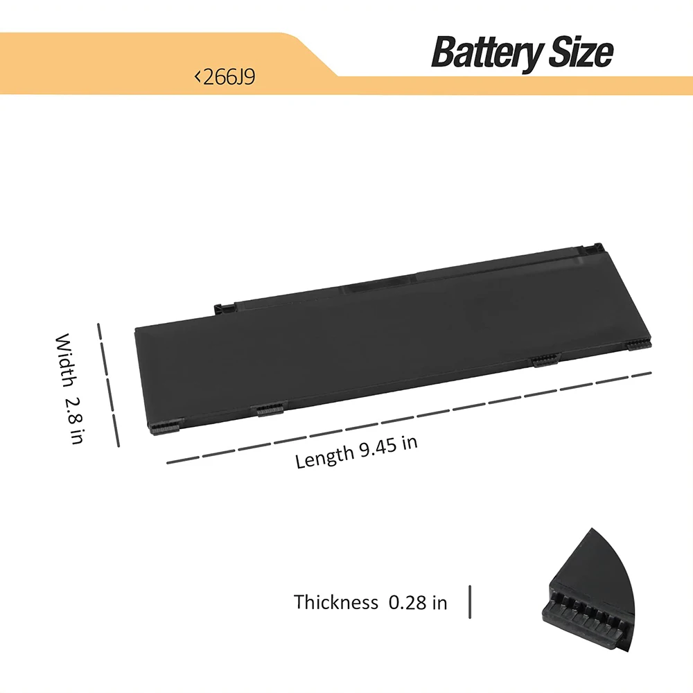 Batería 266J9 para Dell G3 15 3500 3590 3790 G5 15 5500 SE 5505 P89F Inspiron 5490 INS 15PR-1545W 1548BR 1645W 1742BR 1742W - imagen 4
