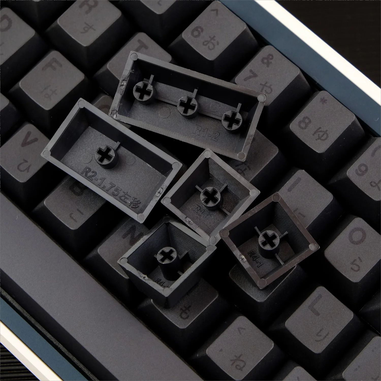 143 teclas BOB minimalista negro japonés teclas Cherry Profile Dye Sub PBT Teclado mecánico AULA F75 Ajazz AK820 Pro GK61 - imagen 4