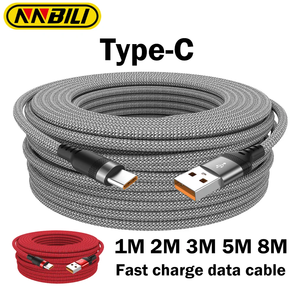 NNBILI-TYPE-C Usb para Samsung, Huawei, Xiaomi Switch, Sony Ps5, TYPE-C, 8M, 5M, 3M, 2M, 1M
