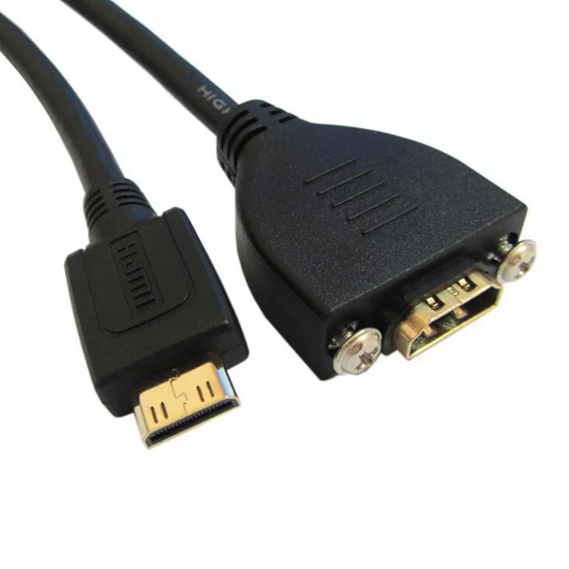 Cable de extensión Micro Mini HDMI de 1,5 m, 4K, Compatible con 2,0 macho hembra M/F HD, con orificios de tornillo para fijar Cables de Panel - imagen 5