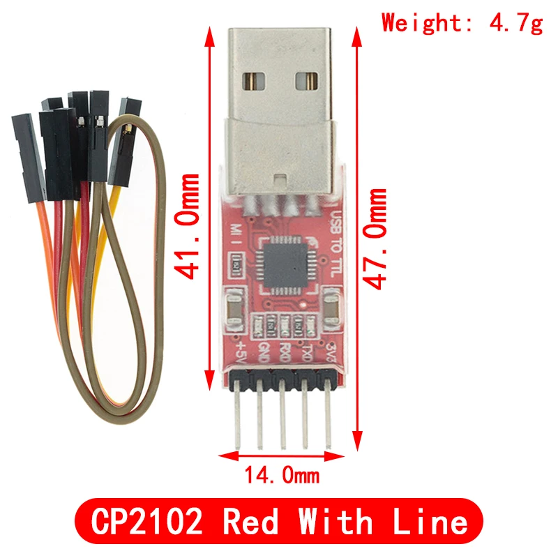3 uds/lote = 1 Uds PL2303HX + 1 Uds CP2102 + 1 Uds CH340G USB a TTL para arduino PL2303 CP2102 módulo USB de 5 pines a UART TTL - imagen 4
