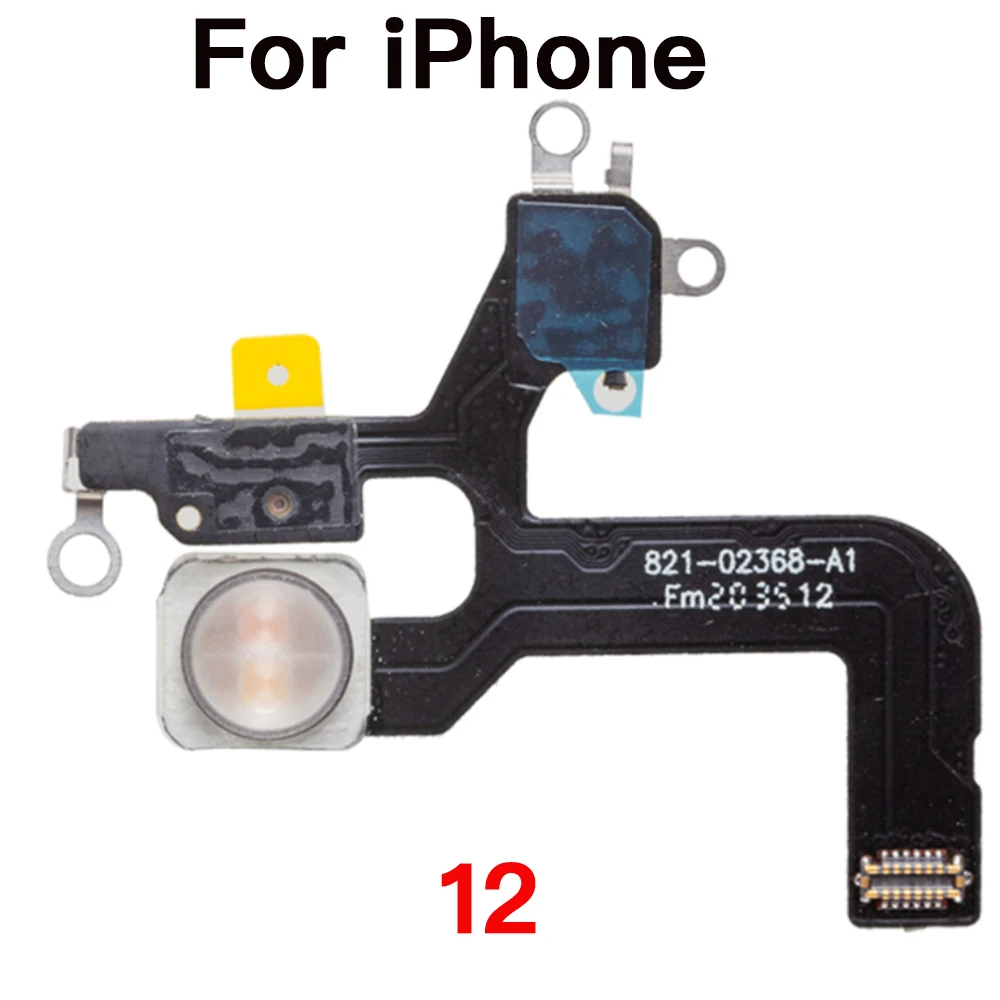 Flash Light Lamp Flex Cable Replacement For iPhone 12 13 Mini Pro Max LED Flashlight With Microphone - imagen 4