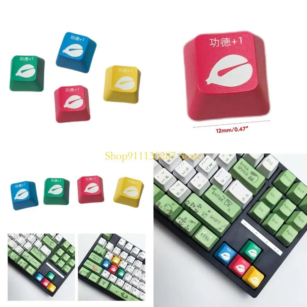 J1HC 4pcs Personalice las teclas ESC 12 mm PBT KeyCap para teclados mecánicos 4pcs