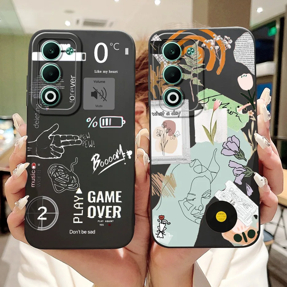 Para Oppo A5 5G funda CPH2735 arte de lujo pintado funda de silicona suave mate funda de teléfono para OppoA5 Oppo A5 Pro A5Pro 5G CPH2695 bolsas - imagen 3