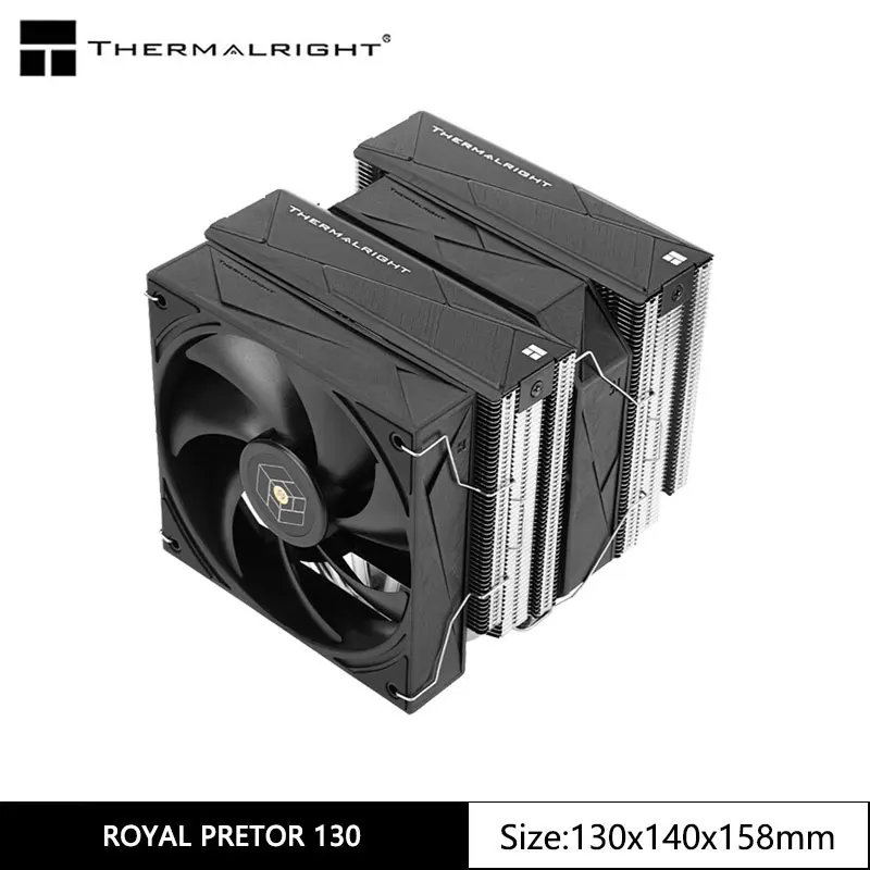 Radiador de refrigeración de aire del chasis Thermalright ROYAL PRETOR 130, tecnología de tubo de calor AGHP5.0 de 6x6mm, neumáticos duales y ventiladores duales