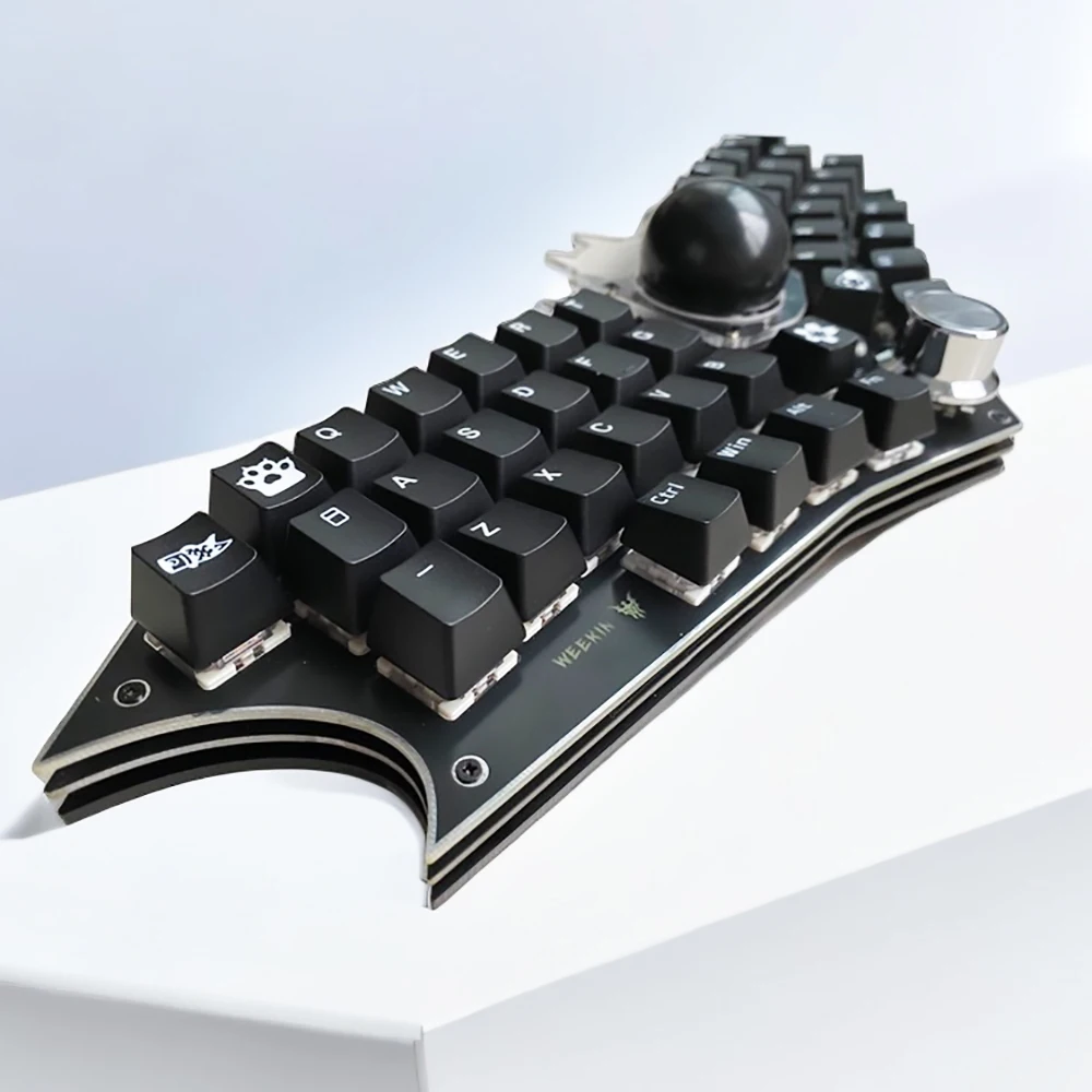 Bat-Teclado mecánico Macro programable a través de juegos de diseñador intercambiables en caliente sin tapas, Kit de teclado RGB, 47 teclas, nuevo - imagen 3