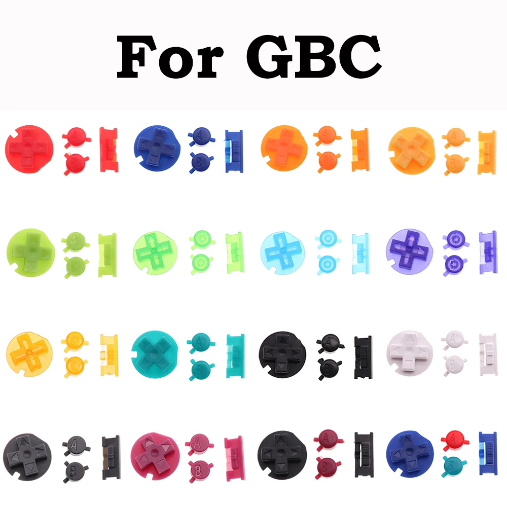 Piezas de repuesto para Gameboy Color GBC, botón de alta calidad A B d-pad, tecla de operación de dirección, 1 Juego
