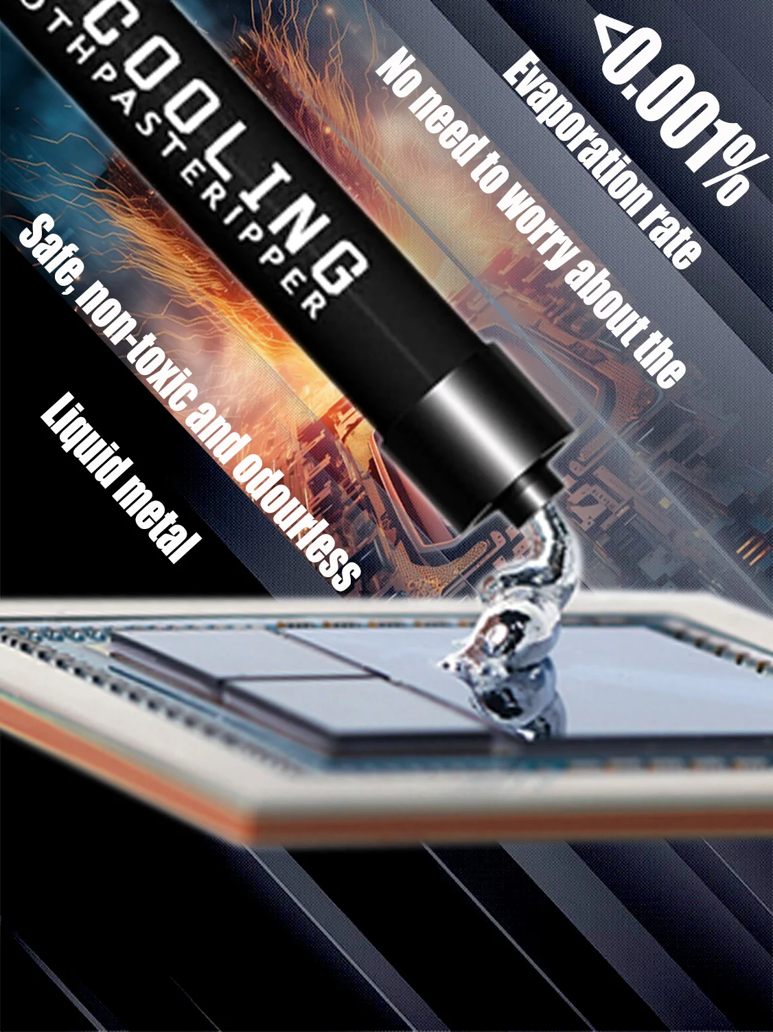 Grasa de pasta conductora térmica de Metal líquido Ultra 128W/mK LT-100, grasa térmica de 1,5g y 3g para refrigeración de CPU GPU - imagen 4