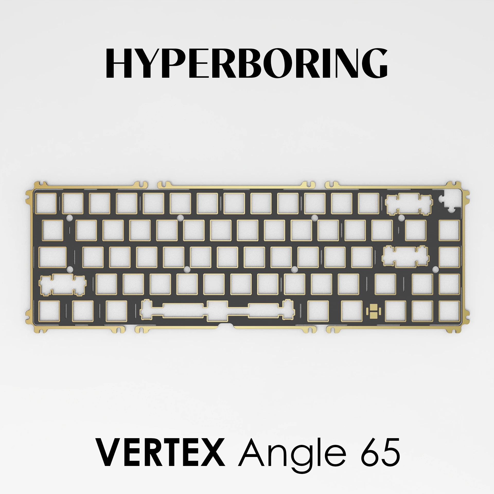 Keebox-Kit de teclado Vertex Angle 65, placa de posicionamiento PC PP FR4, placa de aluminio montada