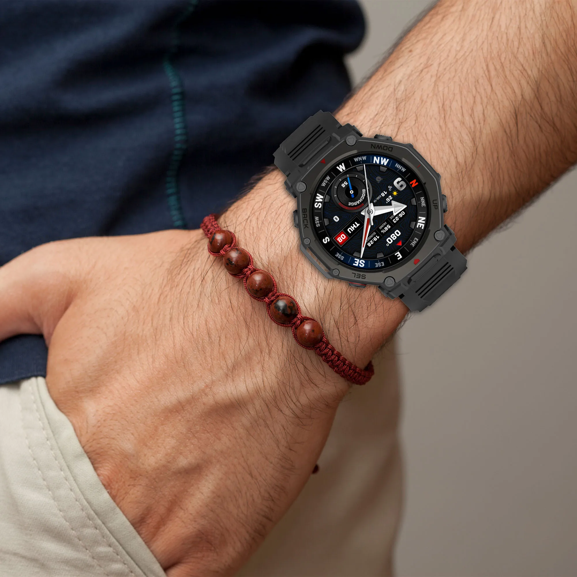 Correa de silicona para Amazfit T-Rex3 Pro, Correa de repuesto deportiva para reloj inteligente de 48mm para Huami Amazfit T Rex 3 Pro - imagen 5