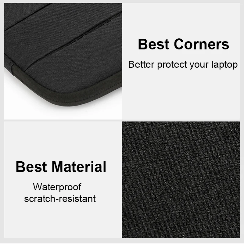 Bolso de mano para ordenador portátil de 13, 14, 15, 15,6 pulgadas para Xiaomi, MacBook Air, ASUS, funda para portátil, accesorio para portátil, maletín para hombre y mujer - imagen 5