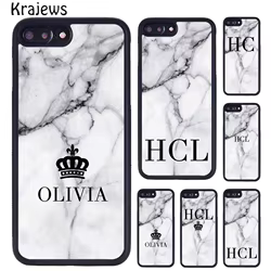 Krajews-funda de teléfono monocromática de mármol gris personalizada para iPhone 17 Air 16 15 14 Plus 11 12 13 Pro Max