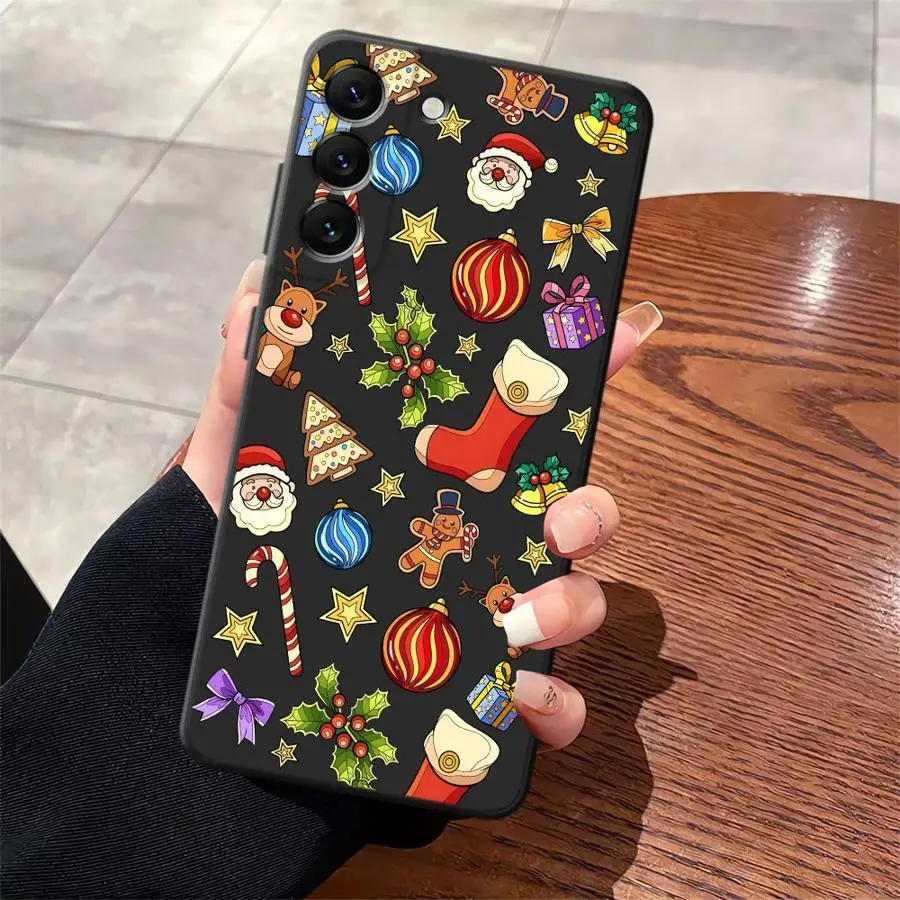 Regalo exquisito de Navidad funda de teléfono suave negra para Samsung Galaxy A05 A06 A50 A17 A20 A13 A40 A16 A04 A30 A15 A10 A12 A70 - imagen 5