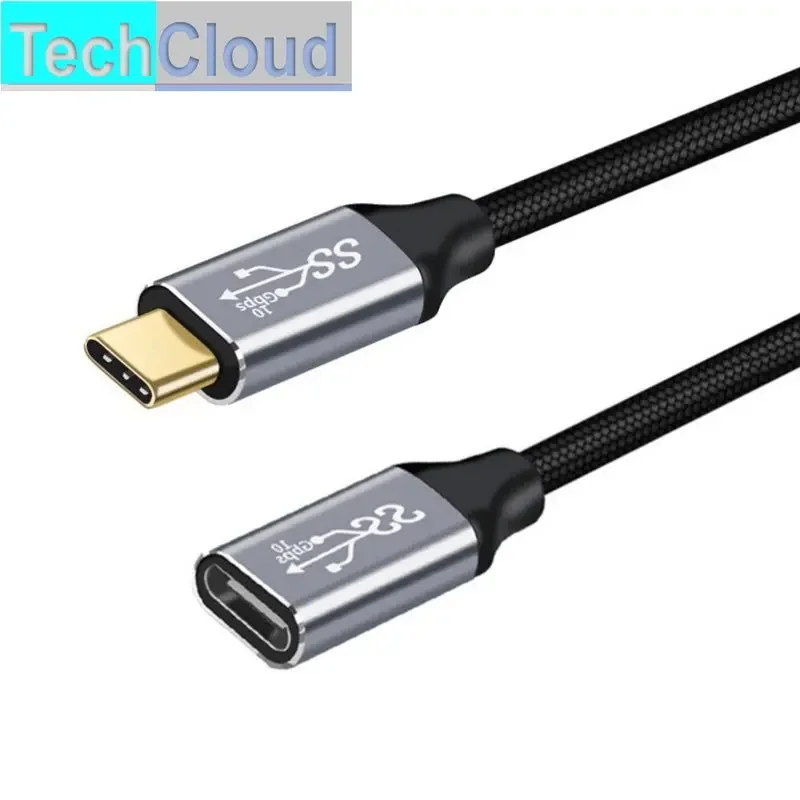 Cable de extensión USB3.1 tipo C de 90 grados 4K 60Hz 10Gbps Cable de extensión de USB-C 5M MacBook Asus HP Laptop 100W PD 5A carga rápida - imagen 2