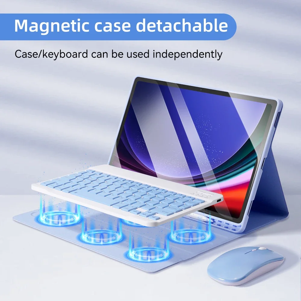 Funda para samsung pestaña teclado S6 lite 10,4 "S7 /S8/S911" S9FE 10,9 "S10FE 1O.9" S10 lite 10,9 "A8 10,5" A7 10,4" cubierta para tableta - imagen 2