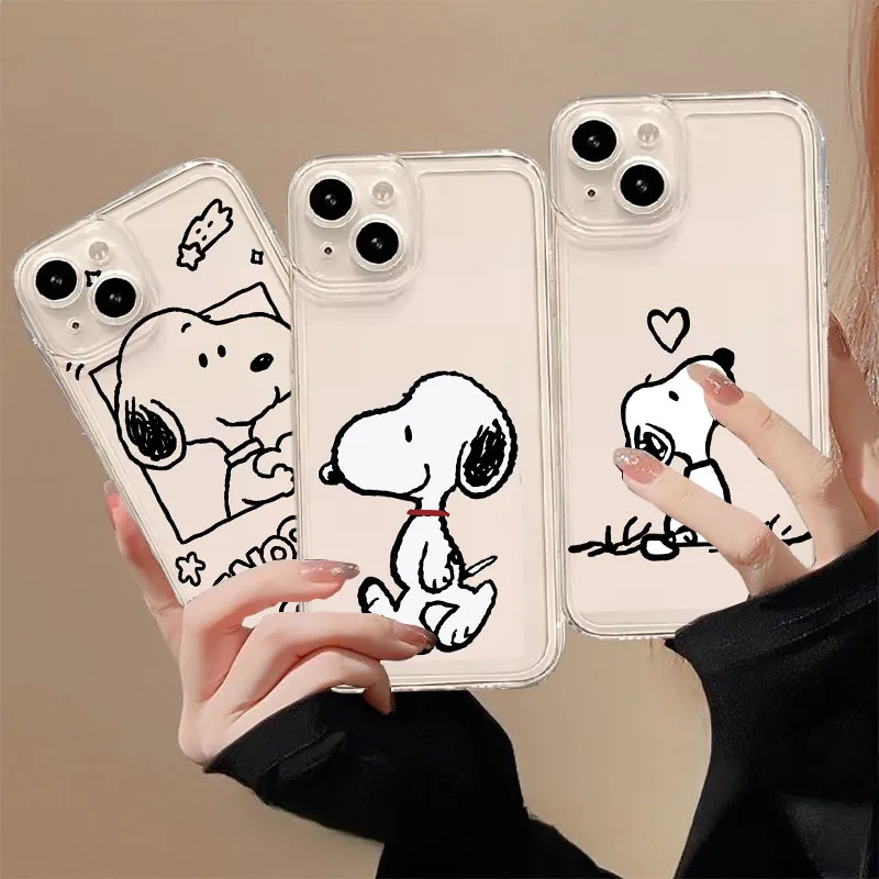 Funda S-Snoopy de dibujos animados de Anime para Xiaomi Redmi Note 13 Pro 5G 12 4G 11 10 8 12 13 Pro Plus 12S 11S 10S Redmi 14C 13C 12 13