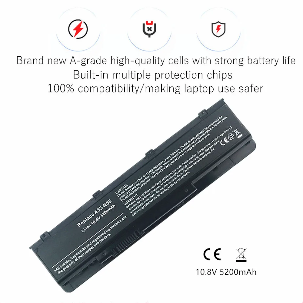 A32-N55 batería del ordenador portátil para For Asus N45 N45E N45S N45F N45J N45JC N45SJ N45SN N45SF N45SL N45SV A32-N45 - imagen 3