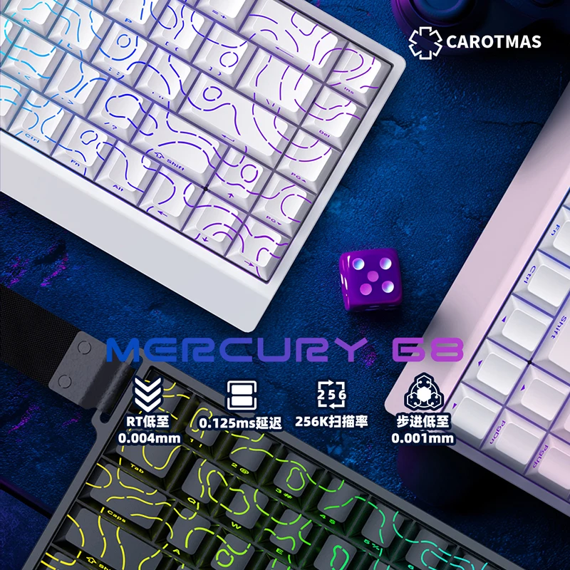 Teclado mecánico Mercury68 Pro IROK E-sport 8K interruptor magnético para juegos RGB batería larga teclado para juegos de intercambio en caliente personalizado - imagen 2