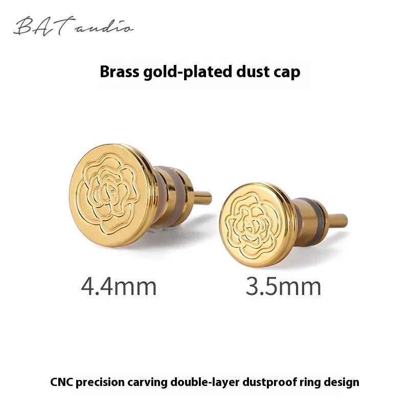 Tapón antipolvo con orificio para auriculares de Audio BAT, reproductor Hifi de cola pequeña, MAC, teléfono portátil, tapón antipolvo de 3,5mm y 4,4mm, tapón antipolvo de latón chapado en oro - imagen 2