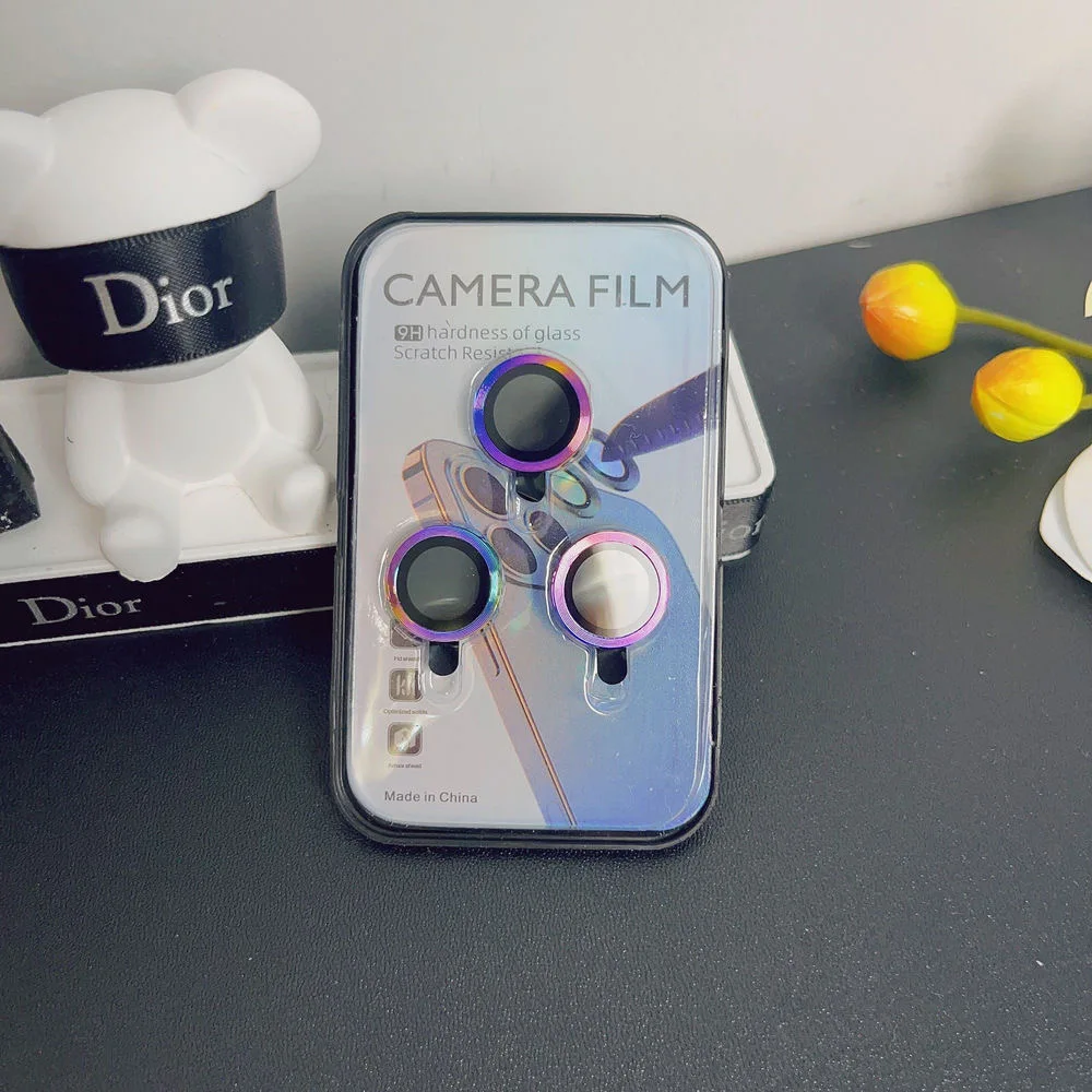 2-3 uds protección de lente de cámara de diamante colorido para IPhone 17 Pro Max Protector de pantalla de lente de vidrio templado de Metal para 15 16 - imagen 4
