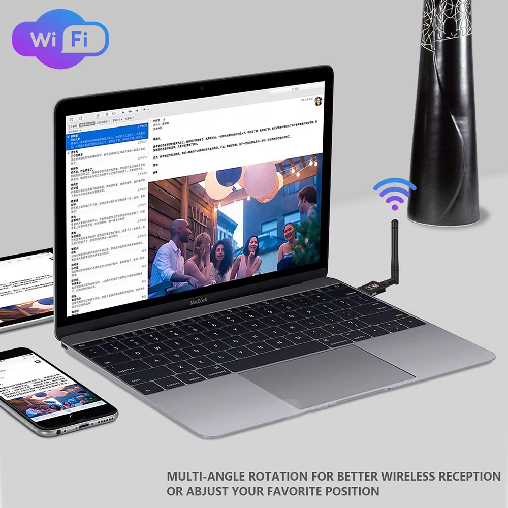 Adaptador WiFi USB 600M Doble Banda para PC y Portátil - imagen 5