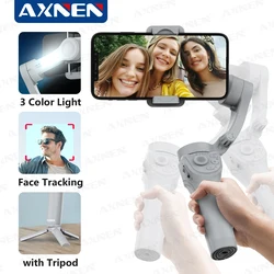 AXNEN HQ6 Estabilizador 3 ejes, luz y seguimiento facial móvil