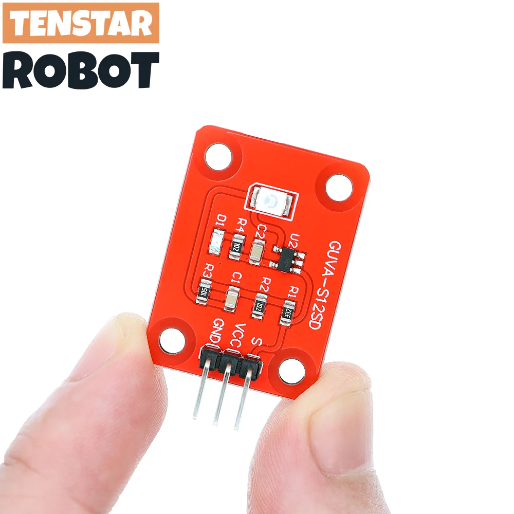 TENSTAR 2 uds Sensor UV GUVA-S12SD 240-370nm 3528 módulo de intensidad ultravioleta Solar DC 3,3-5V para Arduino/Raspberry pi - imagen 3