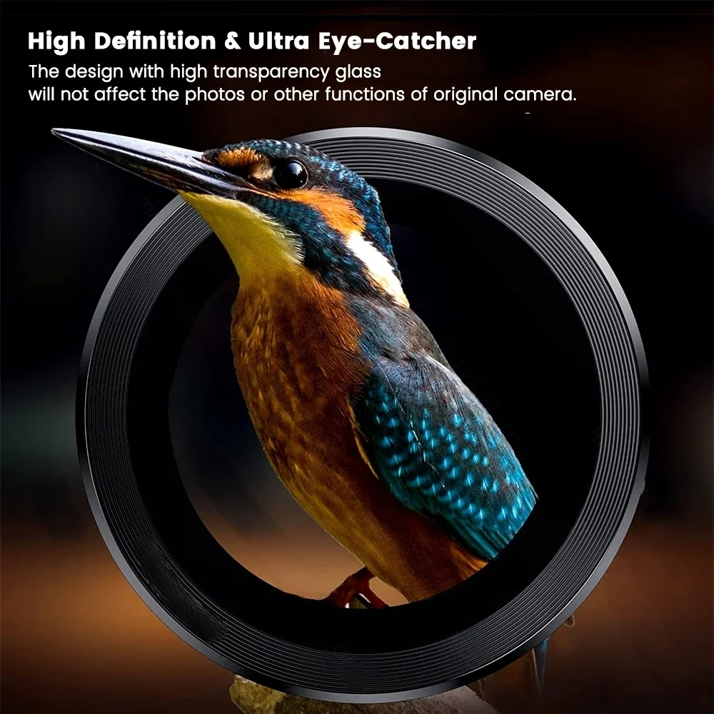 Samsang A55 5G funda Matel Ring protectores de cámara trasera para Samsung Galaxy A 55 35 25 15 A54 A34/14 accesorios de cristal de lente HD trasera - imagen 3