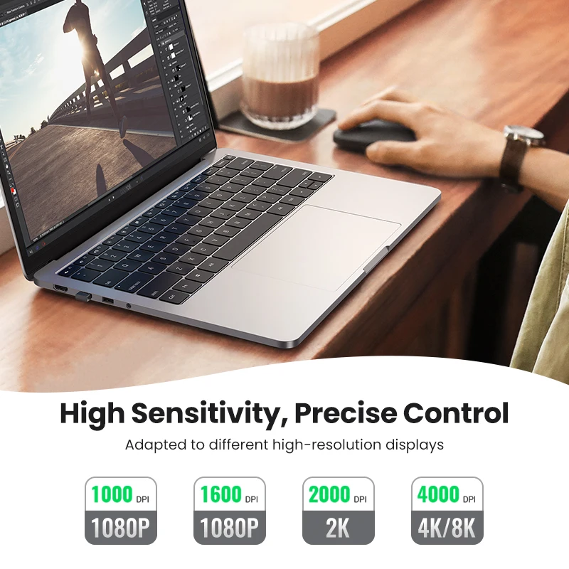 UGREEN Ratón Inalámbrico Silencioso 4000 DPI para MacBook, Tablet y PC - imagen 5