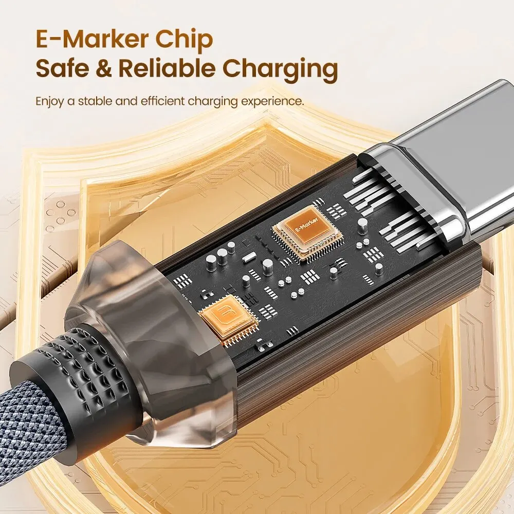 Toocki-Cable USB tipo C a tipo C, carga rápida de 100W para iPhone 15 Pro Max, MacBook, Samsung Galaxy, Huawei, Xiaomi, Oneplus, POCO - imagen 4