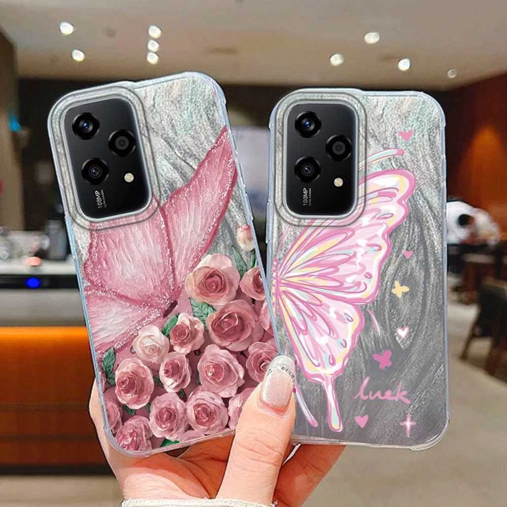 Mariposa púrpura gradiente colorido para Honor 400 200 Magic 7 Lite 200 Pro X9a X9c X8a X8b fundas de teléfono cubierta de silicona parachoques trasero - imagen 2