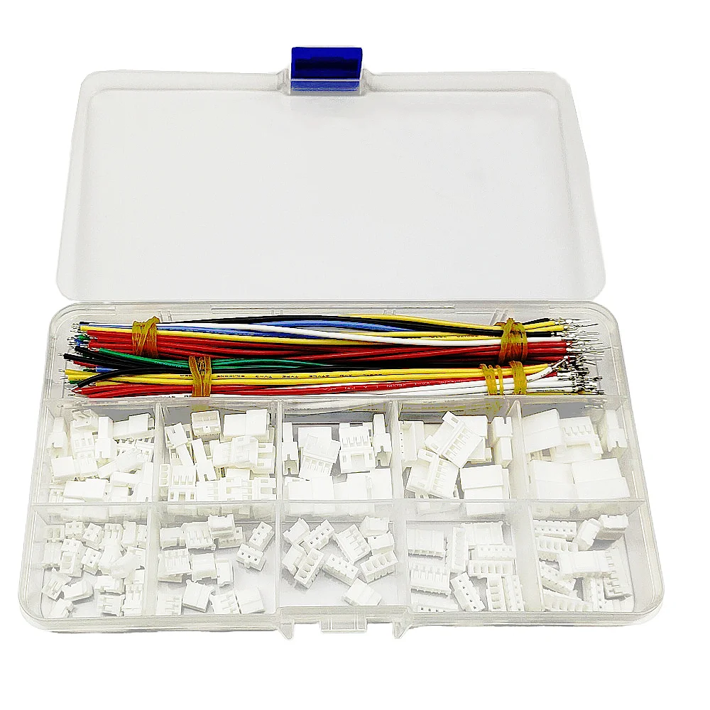 Conector JST PH de 2,0mm, Kit de Cable de silicona prensado macho hembra 24AWG para batería JJRC H36 Blade Inductrix Tiny Whoop Arduino