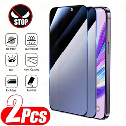 Protector de pantalla de privacidad para iPhone 11, 12, 13, 14, 15, 16, 17 Pro Max, cubierta completa de vidrio protector para iPhone XR XS 7 8, 2 uds.